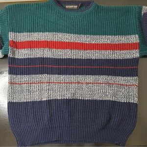 Botany 500 Men's Multicolor Striped Crewneck Sweater